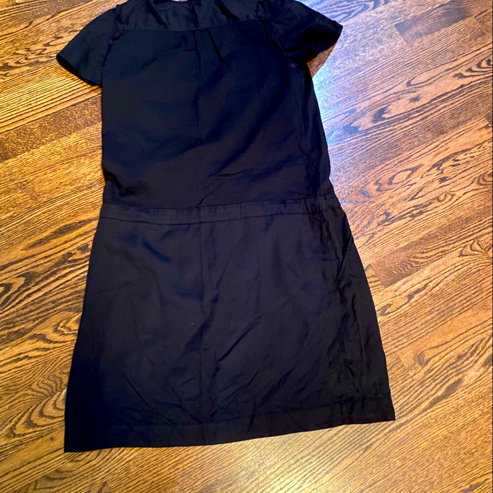 Black short sleeve cotton dress